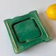 Green ceramic ashtray