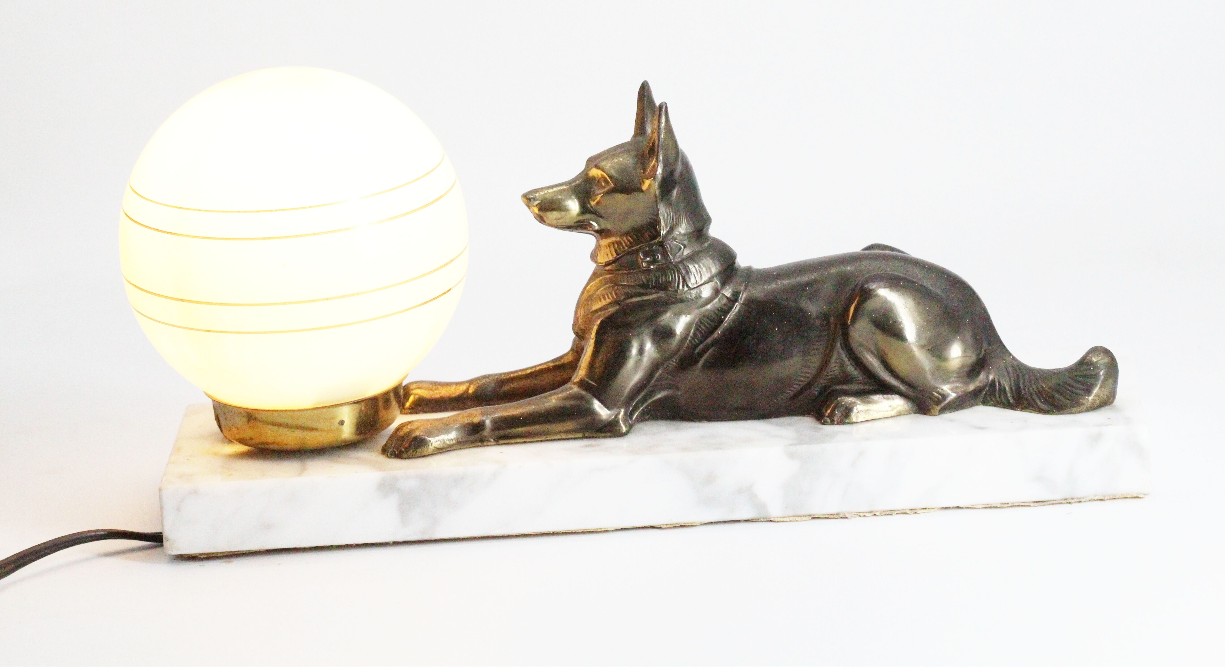 Lamp dog art deco