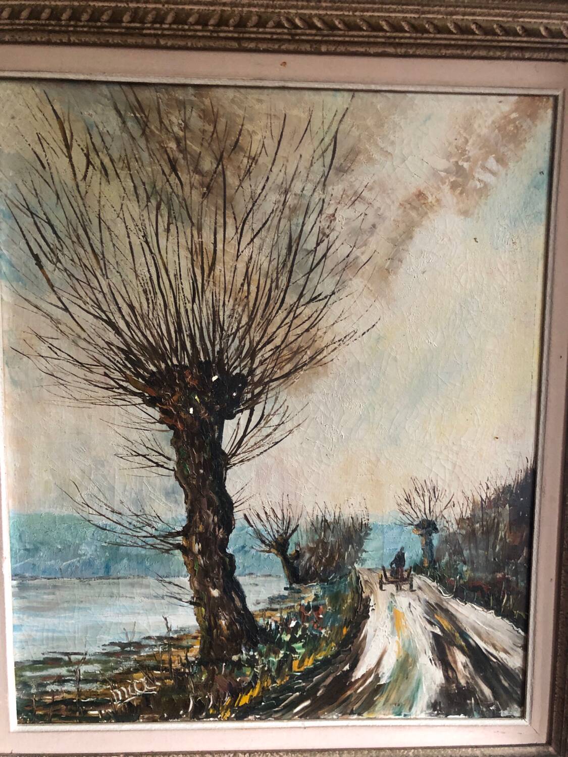 Oil on canvas landscape of Vendée