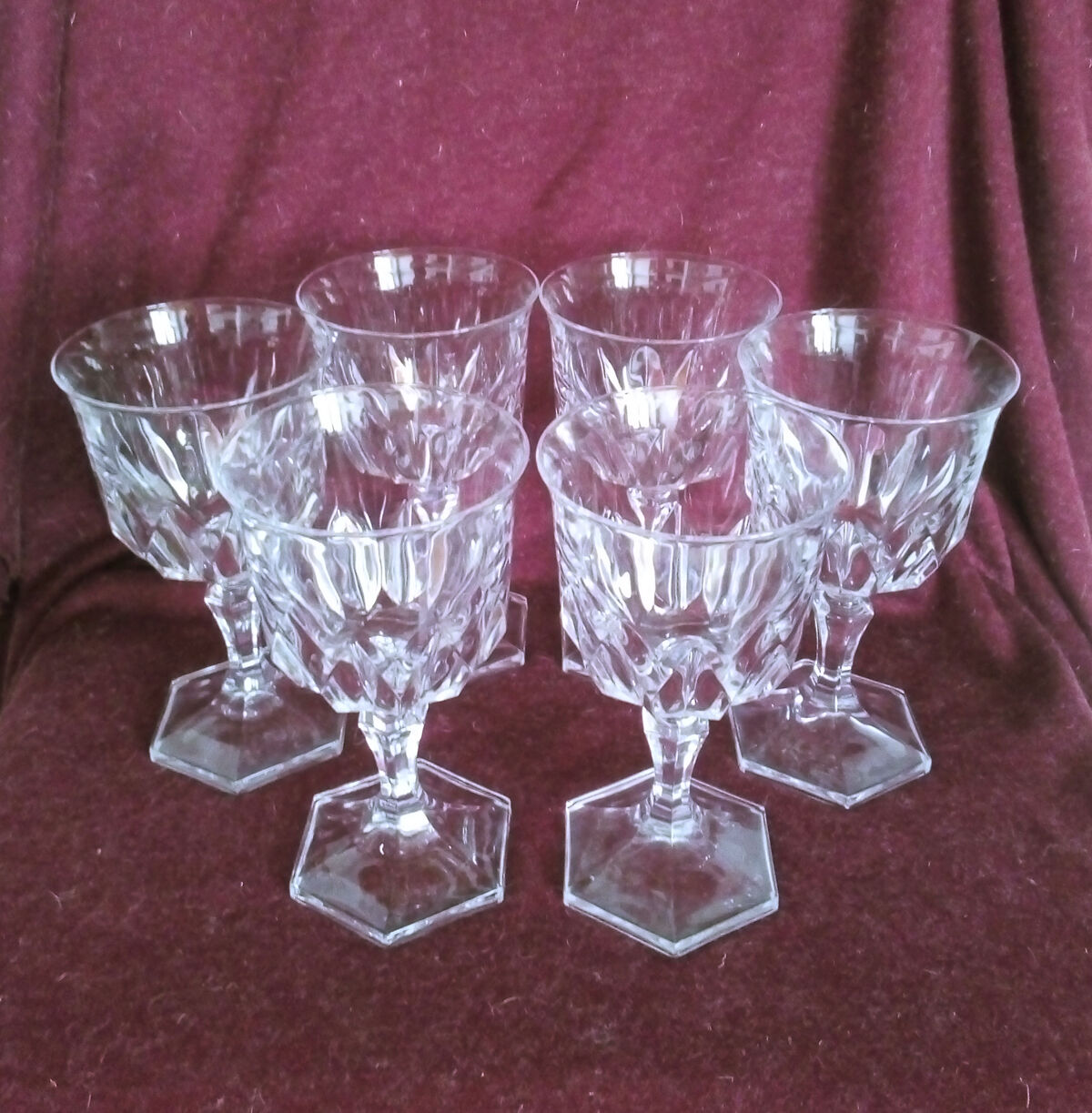 Set de 6 verres à eau cristal d'Arques - Chaumont