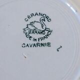Series of six earthenware dessert plates