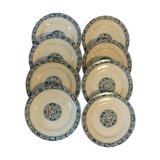 8 assiettes plates Salins Terre de Fer modèle François Ier