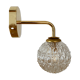 Vintage globe wall lamp in molded glass