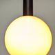 Pair of orange opaline ball pendants by Parscot, France circa 1970