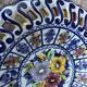 Openwork ceramic dish, hand-painted, Alcobach, Portugal, 35 cm diameter