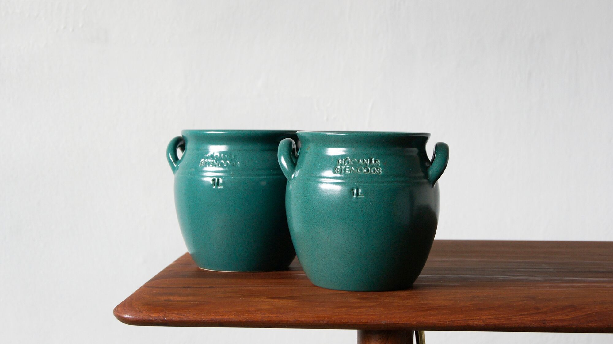 Paire de pots vintage par Höganäs Keramik