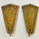 Scandinavian wall candle holders in brass