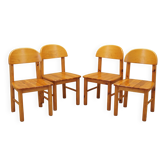 4 chaises scandinaves Rainer Daumiller, années 1960