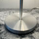 Brushed aluminium and glass design lamp