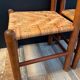 Paire de chaises enfant vintage en bois et rotin