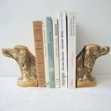 Brass cockers dog bookends