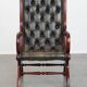 Green Cowhide Leather English Chesterfield Armchair