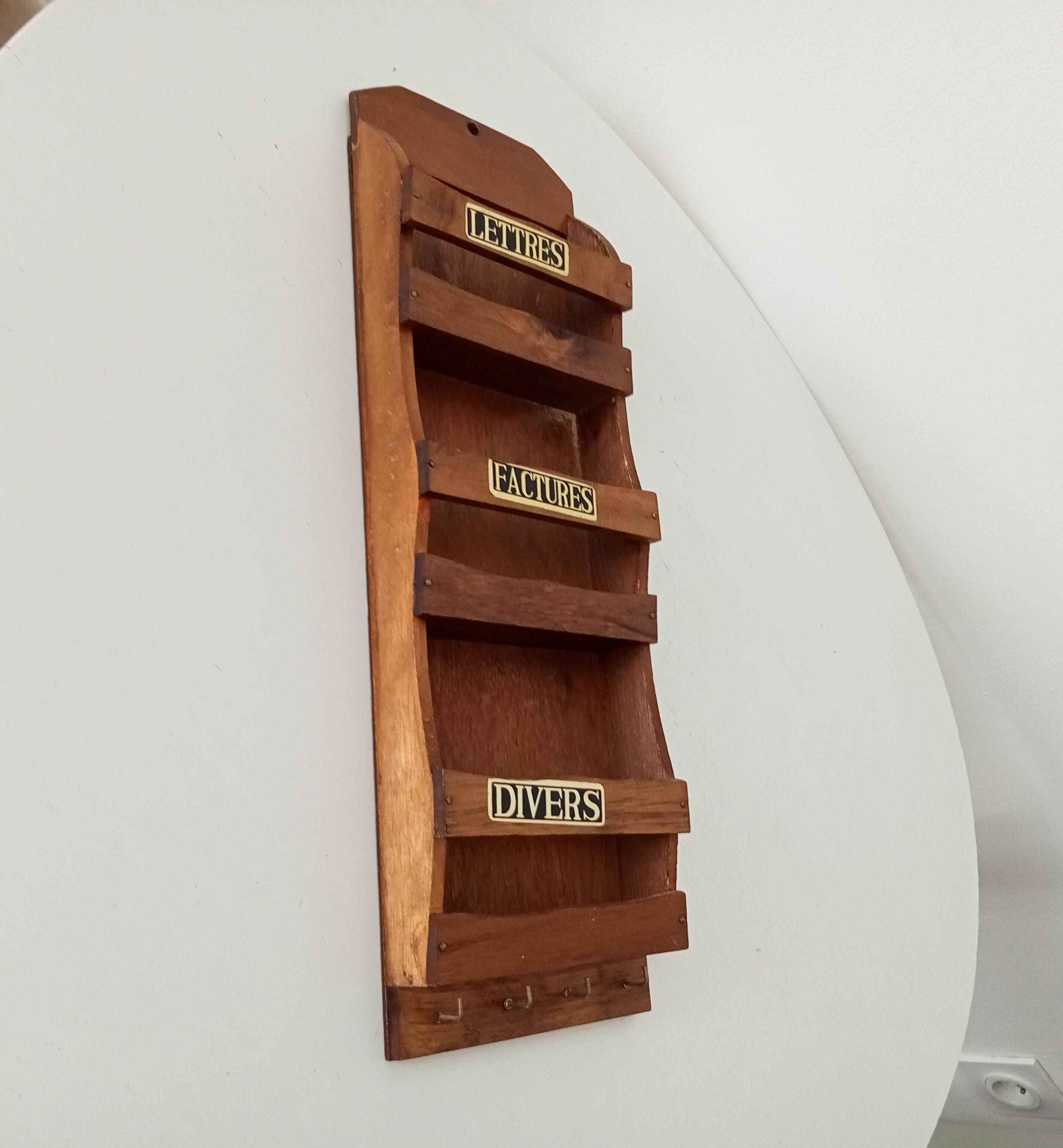 Wall mail holder key holder vintage 60s