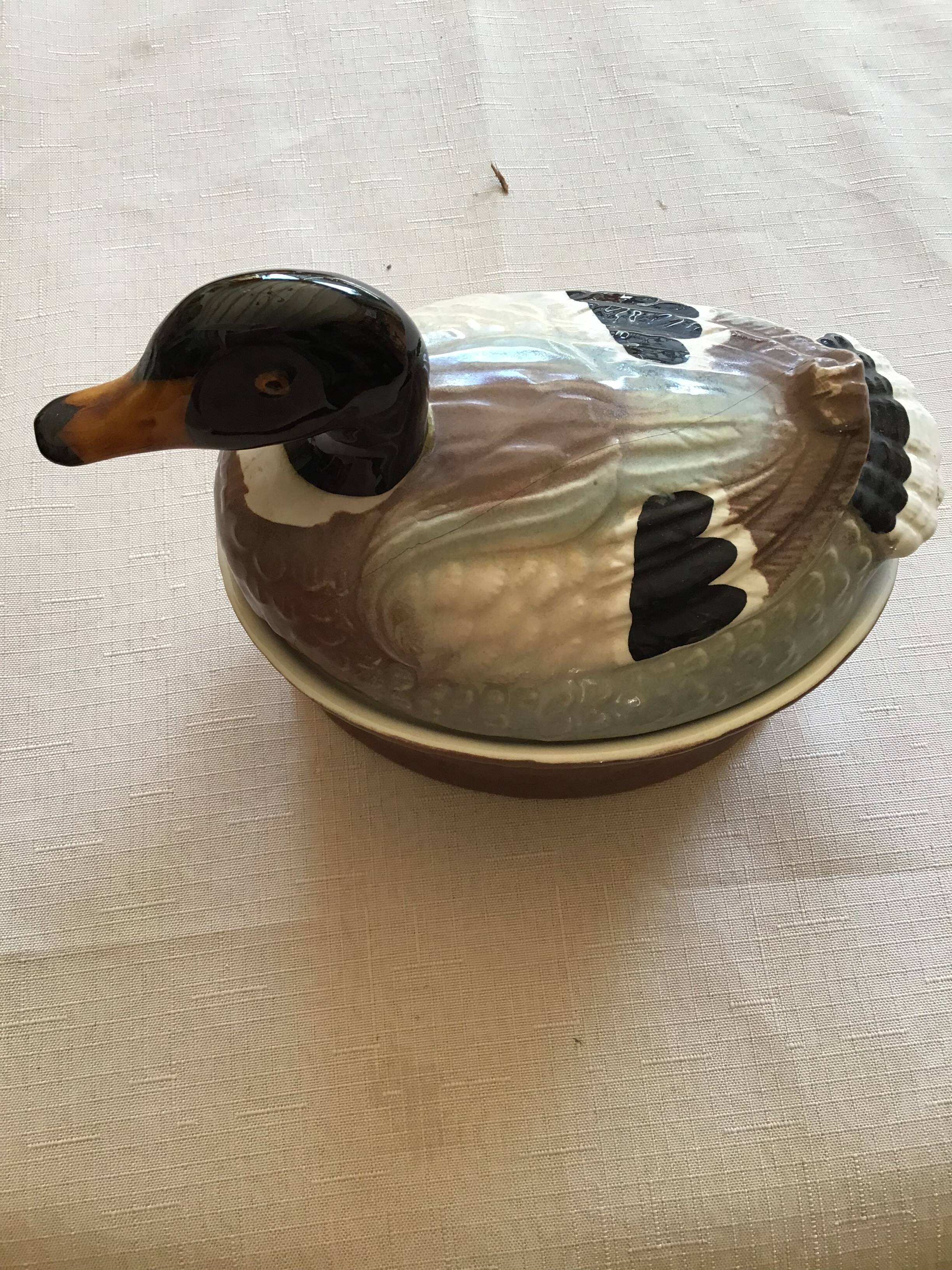 Duck-shaped pastry terrine