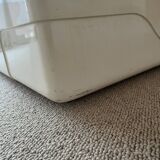 Double bed Series Ozoo, designed by Marc Berthier, white fibreglass, 70s.