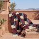 Handwoven natural wool rug, size 200/300 cm.