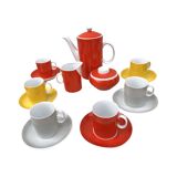 Coffee service for 6 people, milo designed by a. sadulski, karolina table porcelain plant, poland, 1