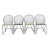Lot de 4 chaises par J.O. Waldar & V. Möldhammer pour Sonett Karl Fostel