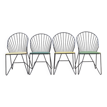 Lot de 4 chaises par J.O. Waldar & V. Möldhammer pour Sonett Karl Fostel