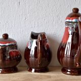 VALLAURIS - vintage coffee or tea service - signed - 15 pieces
