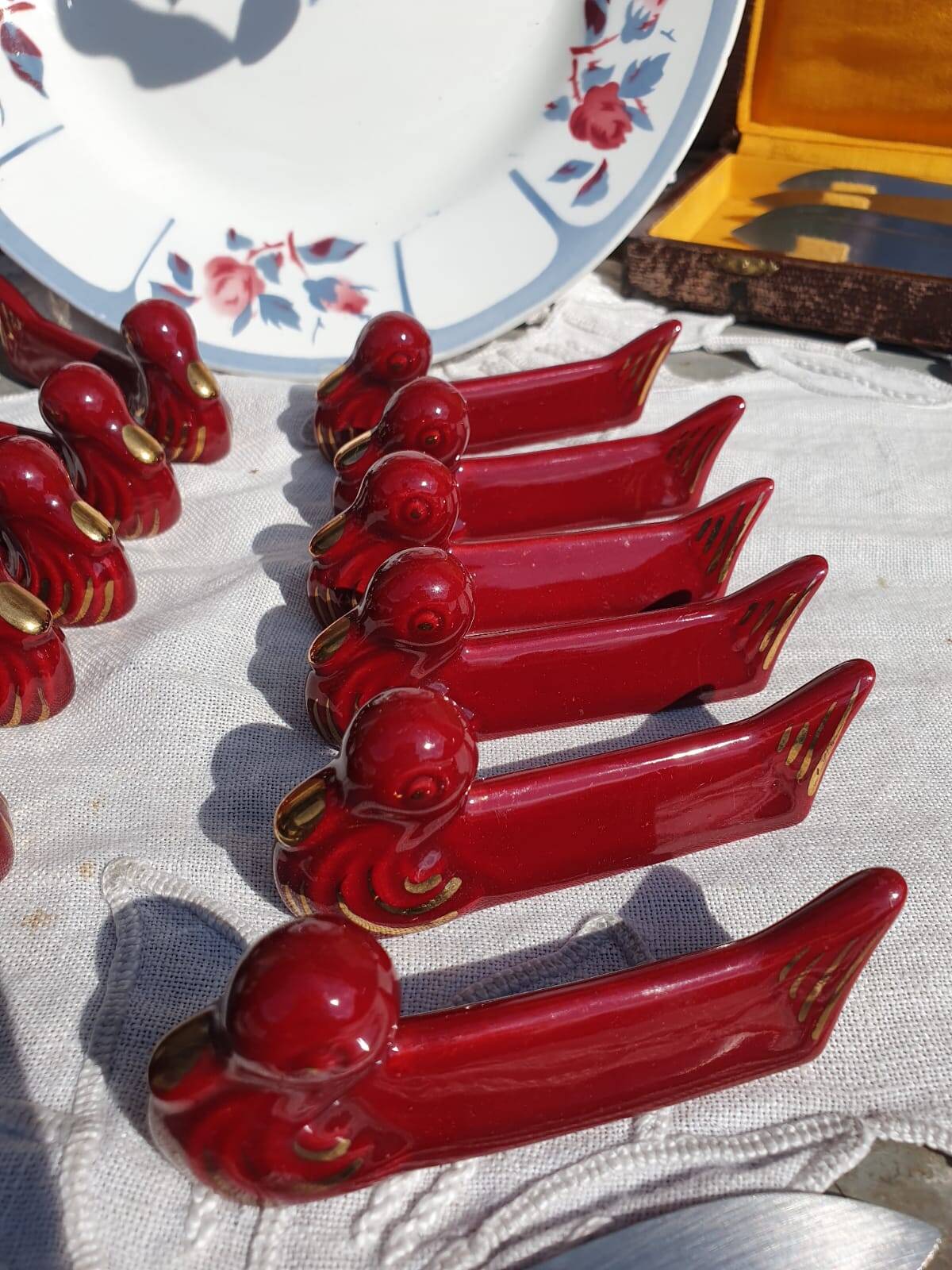 12 duck ceramic knife holders