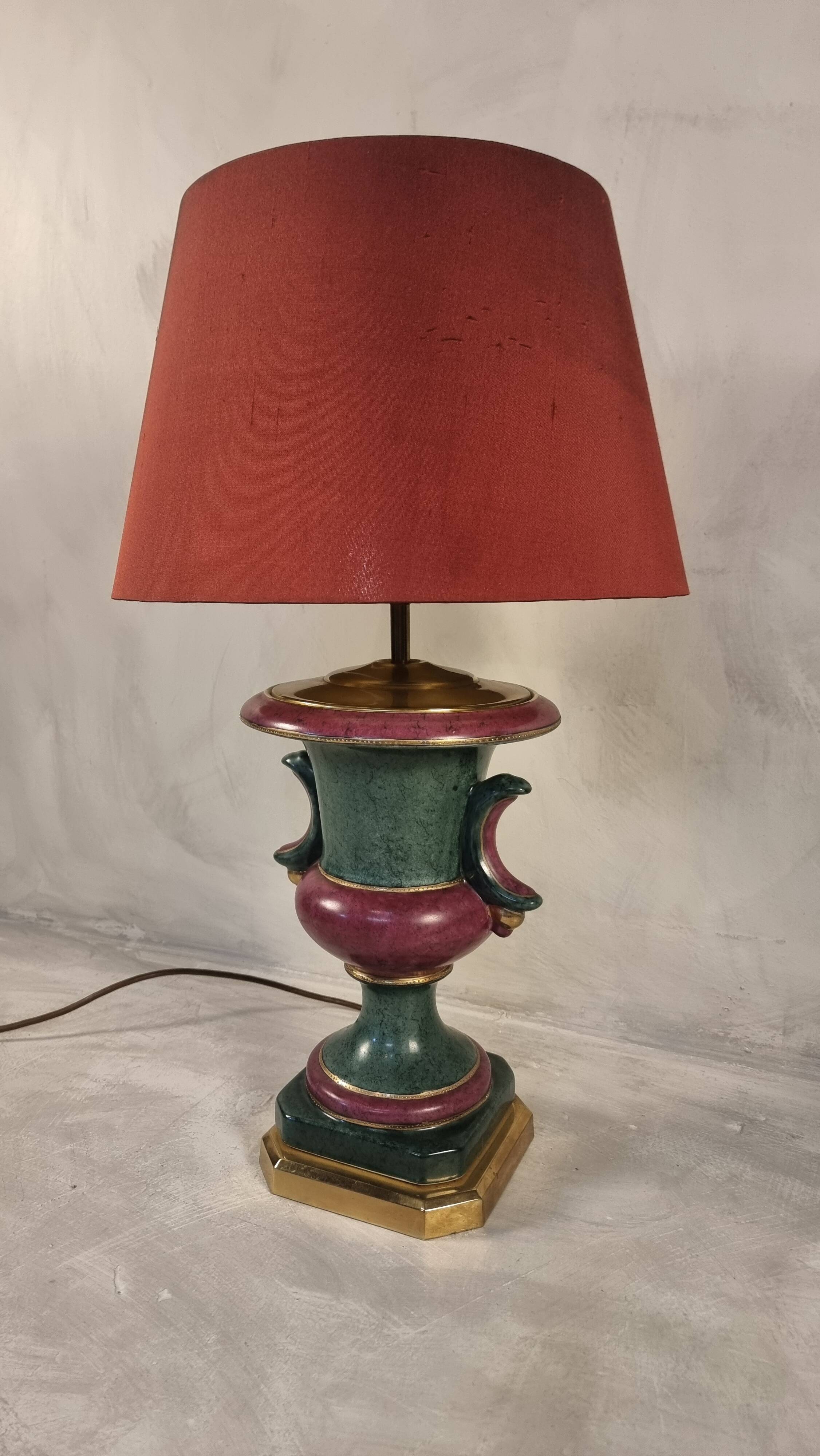 Lampe de table vintage à finition marbrée, années 1990