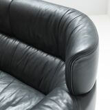 Bull sofa in grey leather by Gianfranco Frattini for Cassina 1987