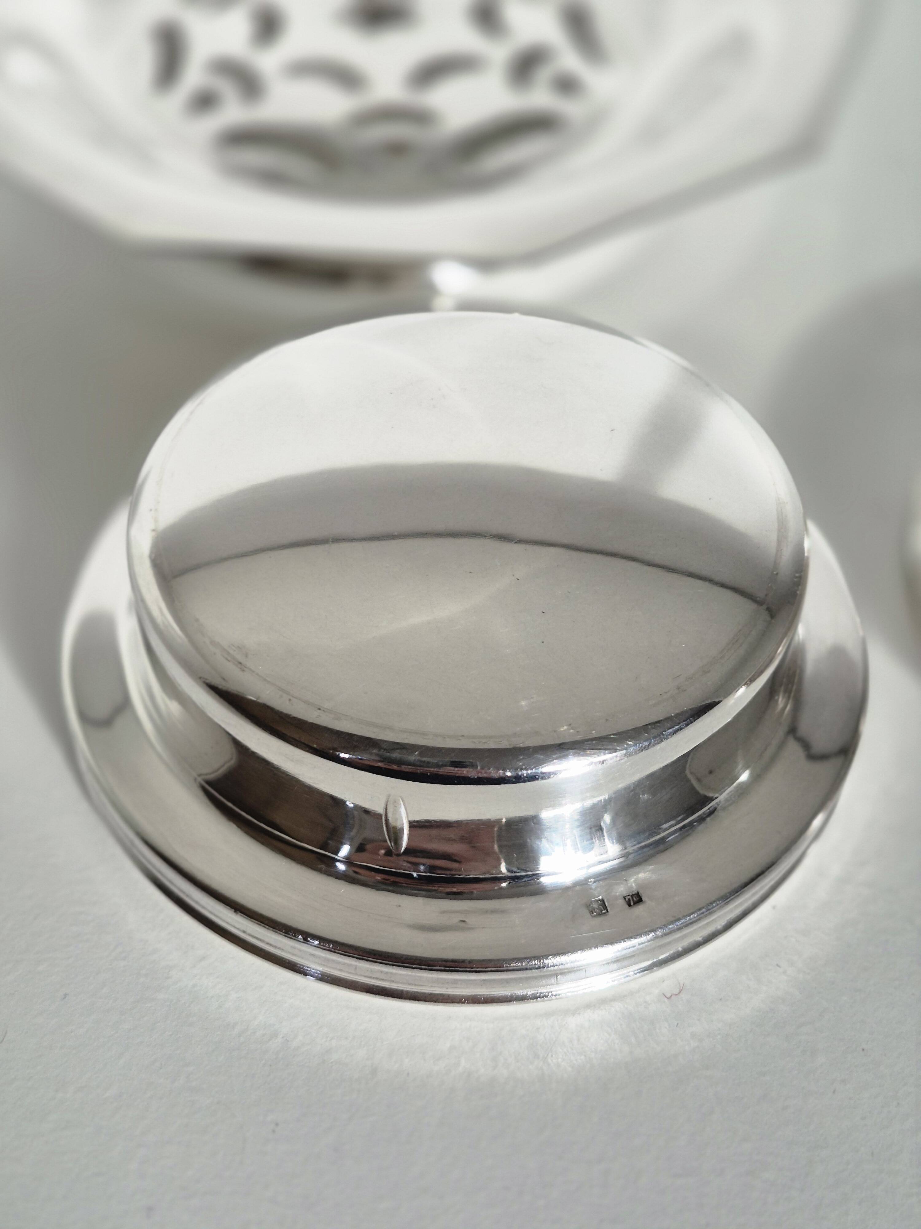 Antique butter dish Coquillor-glace in silver-plated metal