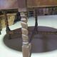 Table basse ronde en ormeau avec pieds torsadés - début XXè