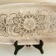 Glazed art ceramic dish, 1950s/1960s, signed La Tournerie, stylized decoration