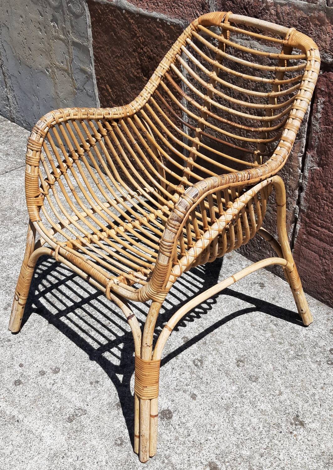 Rattan armchair (60s/70s)