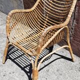 Rattan armchair (60s/70s)