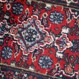 Vintage persian malayer handmade carpet 40cm x 58cm 1970s, 1c751