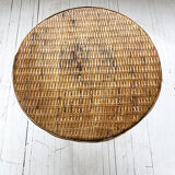 Wicker and metal coffee table