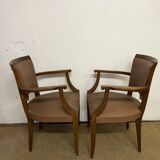Paire de fauteuils bridge vintage