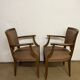 Paire de fauteuils bridge vintage