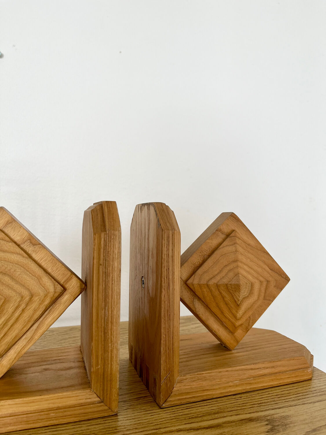 Pair of wooden bookends