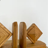 Pair of wooden bookends