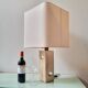 Sculpted travertine table lamp, italy 1970s