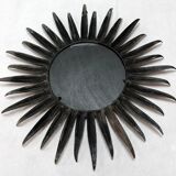 Mirror Sun 51x51cm black metal
