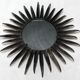 Mirror Sun 51x51cm black metal