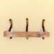 Old Thonet wall coat rack in bent wood - 3 hooks