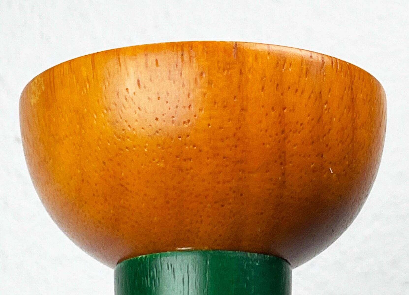 Postmodern yellow, green, red wooden chandelier Monokel by Ikea, 1980s.