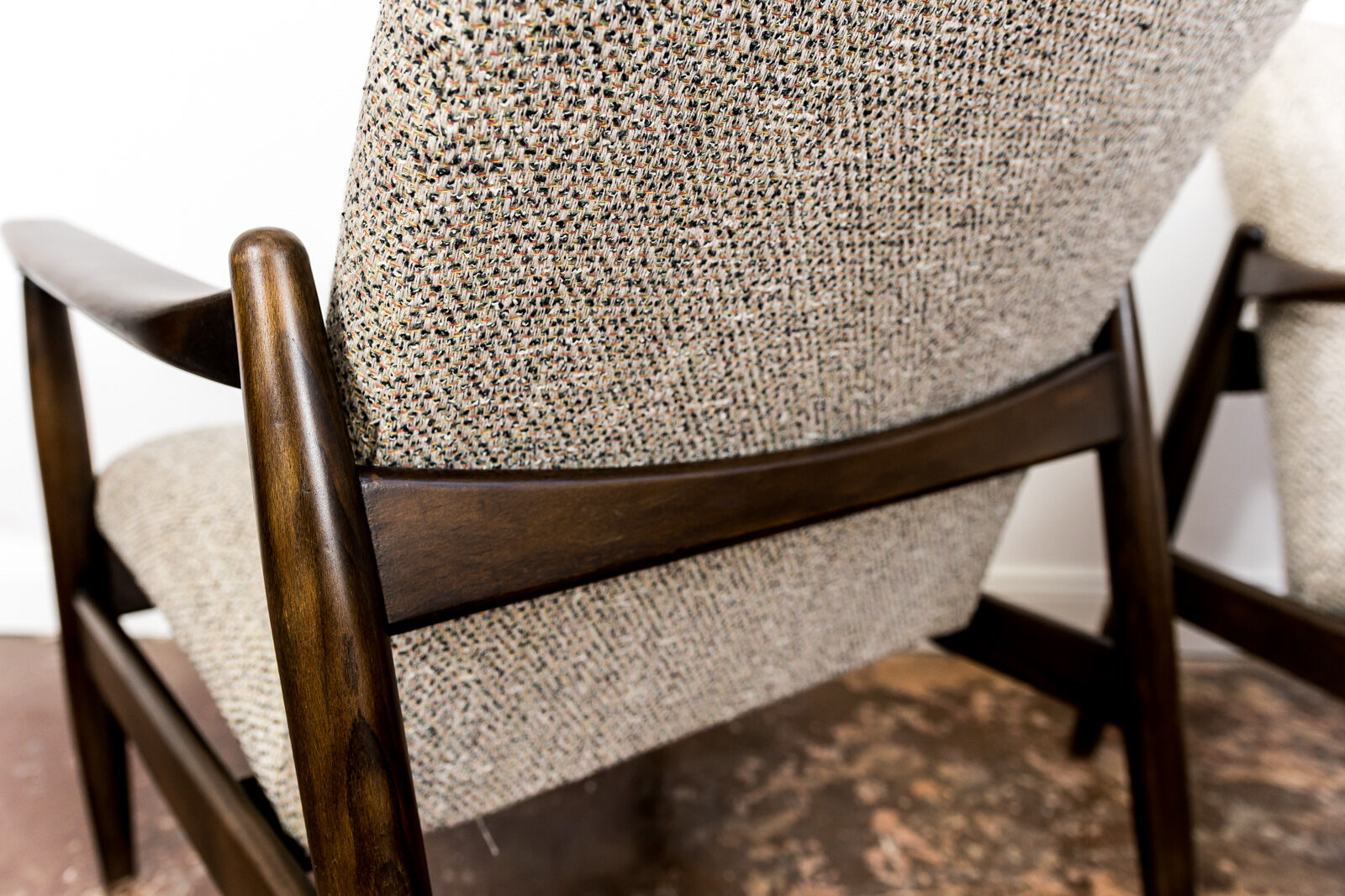 Pair of restored vintage GFM-64 armchairs by Edmund Homa, 1960s