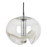 Transparent glass pendant designed by Koch & Lowy, Germany, 1970s