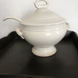 White and shady porcelain soup kitchen