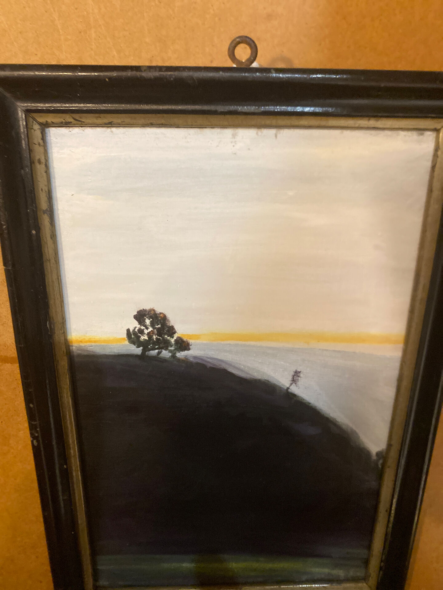 Oil painting - trees on the hill