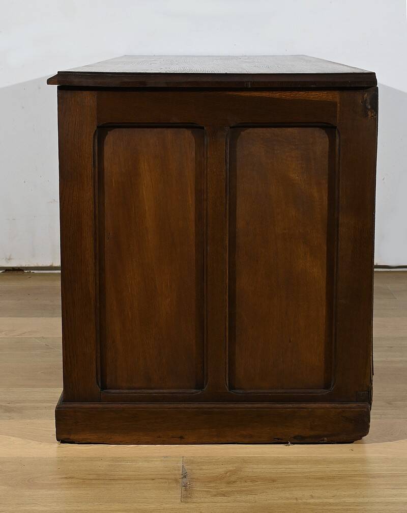 Art Deco Oak Pedestal Desk – 1940