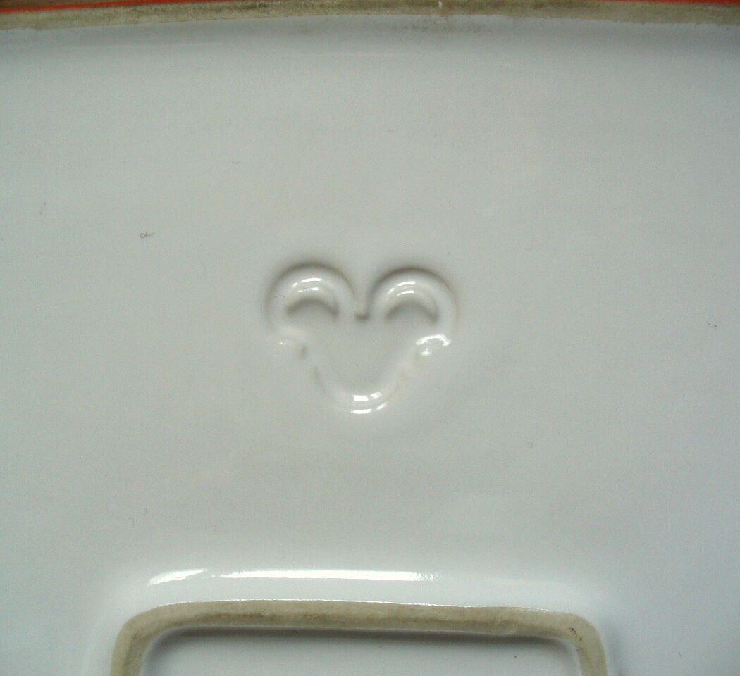 Ashtray orange ceramic by Angelo Mangiarotti for F.lli Brambilla 1968