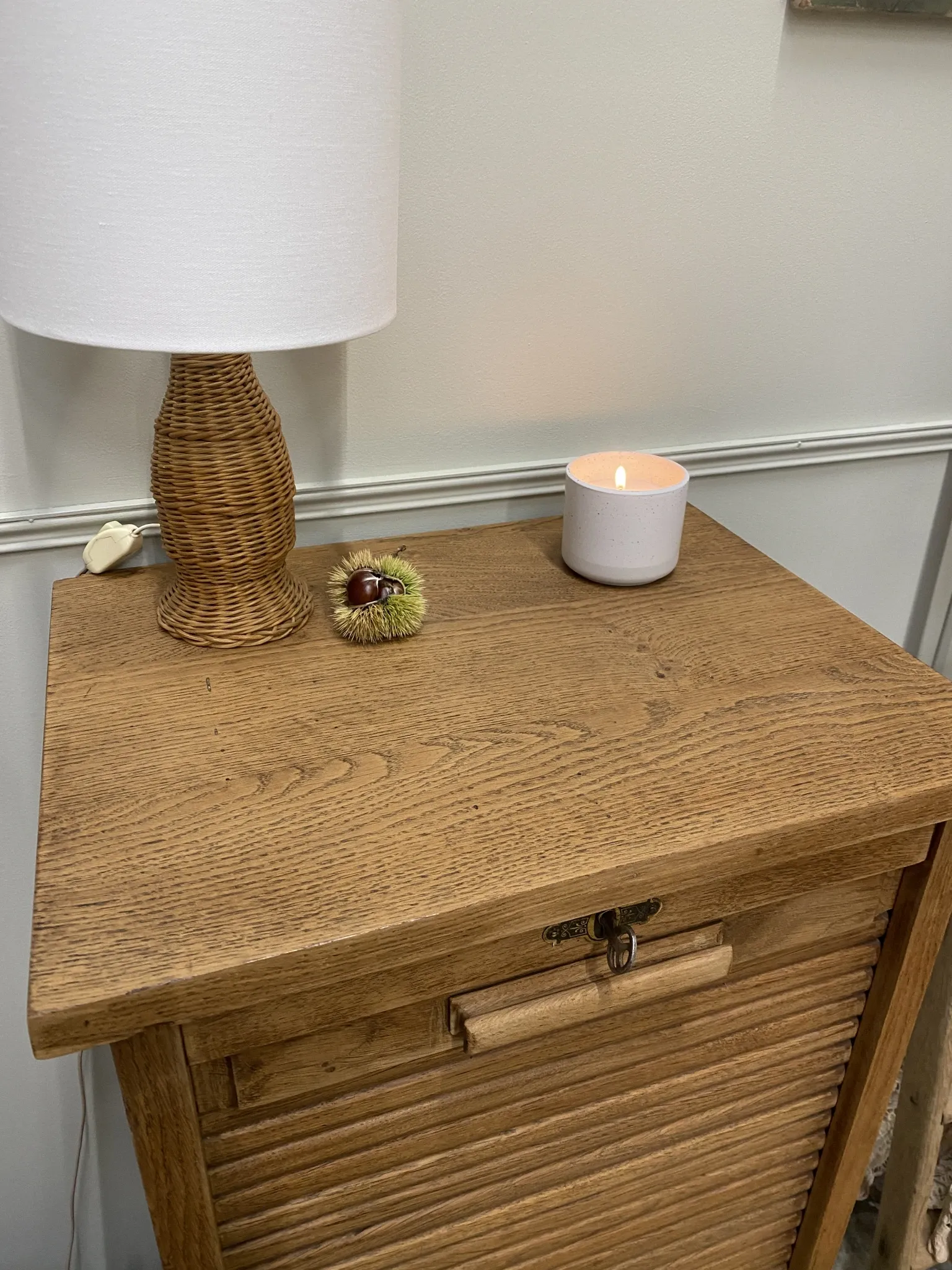 oak curtain furniture / filing cabinet